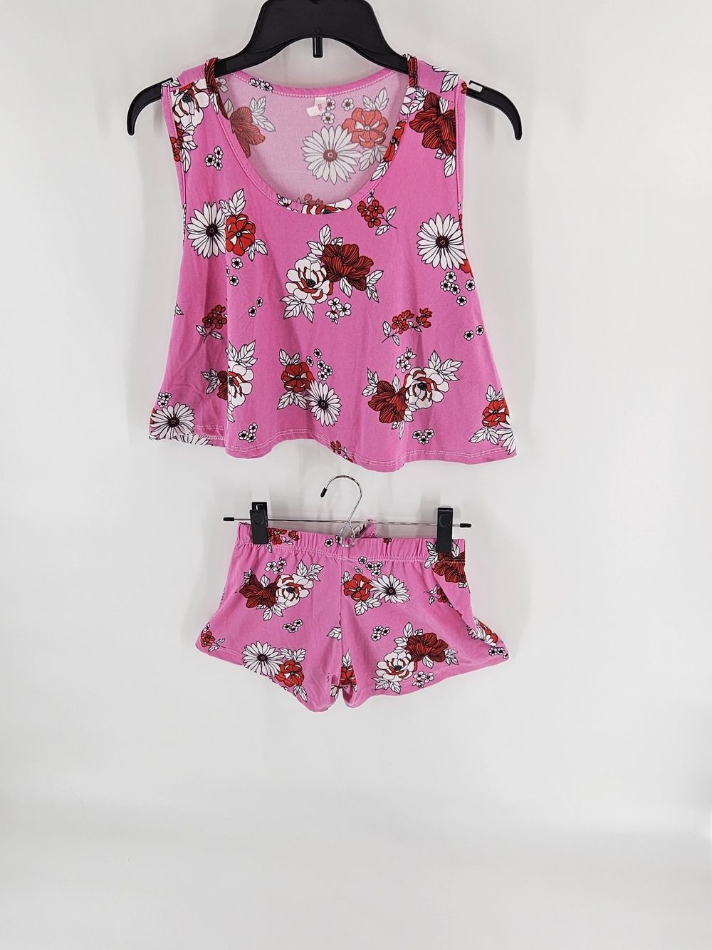 Floral Pink Tank Top & Short Sleep Set